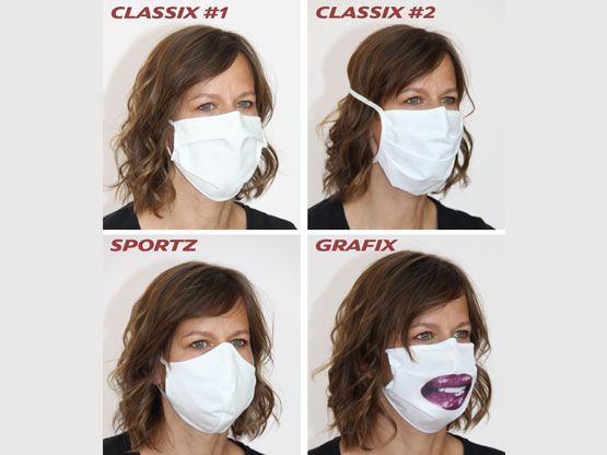 Mund- und Nasenmasken / Community-Masken / bedruckt und unbedruckt